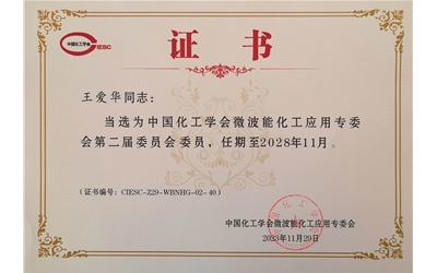 中國化工學(xué)會微波能化工應(yīng)用專委會委員